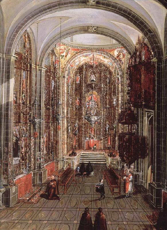 unknow artist This painting Allows us to picture the interior of a church in new spain Norge oil painting art